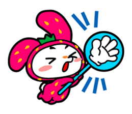 Strawberry Rabbit "Uppy!!" sticker #701815
