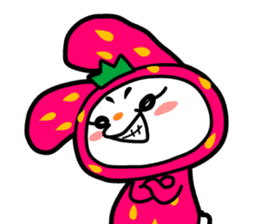 Strawberry Rabbit "Uppy!!" sticker #701816