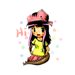 TyrannosaurusGirl doesn't take off hat