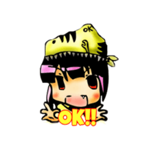 TyrannosaurusGirl doesn't take off hat sticker #702237