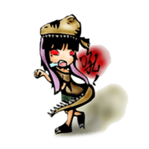 TyrannosaurusGirl doesn't take off hat sticker #702246