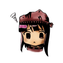 TyrannosaurusGirl doesn't take off hat sticker #702250