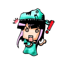 TyrannosaurusGirl doesn't take off hat sticker #702252