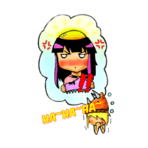 TyrannosaurusGirl doesn't take off hat sticker #702265