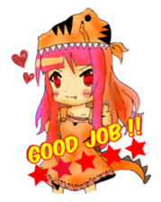 TyrannosaurusGirl doesn't take off hat sticker #702266