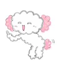 An ear is a pink dog sticker #702794