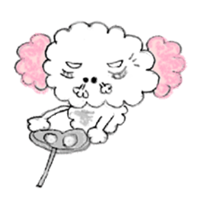 An ear is a pink dog sticker #702798