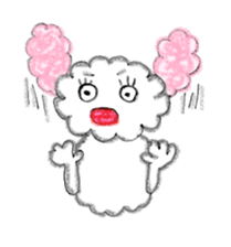 An ear is a pink dog sticker #702799