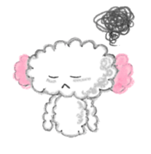 An ear is a pink dog sticker #702802