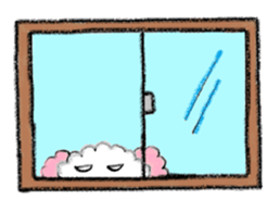 An ear is a pink dog sticker #702804