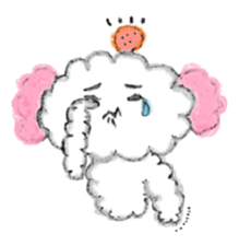 An ear is a pink dog sticker #702808