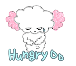 An ear is a pink dog sticker #702825