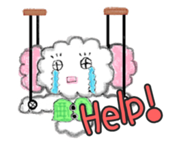 An ear is a pink dog sticker #702826