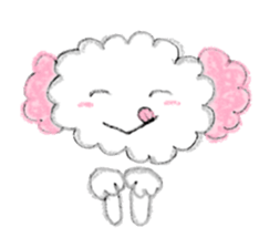 An ear is a pink dog sticker #702829