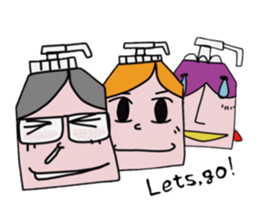 Pump container character sticker #702871