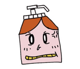 Pump container character sticker #702878