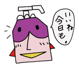 Pump container character sticker #702904