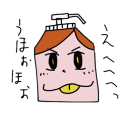 Pump container character sticker #702907