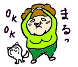 I like a "obasan." and a dog. sticker #708282