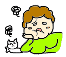 I like a "obasan." and a dog. sticker #708296