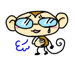 Geek Monkey Illustration only sticker #708640