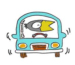 Kasuke!  Interesting crow! sticker #709979