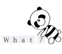 Striped panda (English version) sticker #710755