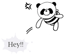 Striped panda (English version) sticker #710756