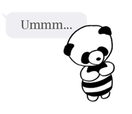 Striped panda (English version) sticker #710757