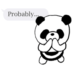 Striped panda (English version) sticker #710761