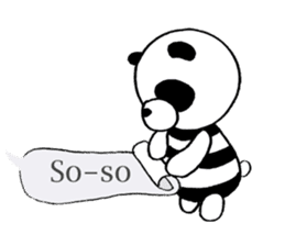 Striped panda (English version) sticker #710763