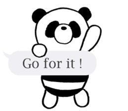 Striped panda (English version) sticker #710766