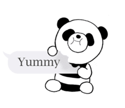 Striped panda (English version) sticker #710774