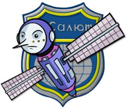 Space Satelliton sticker #711003