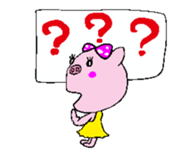 Uncle of eyebrows pig sticker #711605