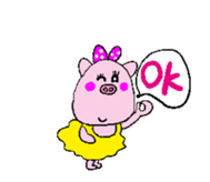 Uncle of eyebrows pig sticker #711614