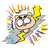 Uncle of eyebrows pig sticker #711630