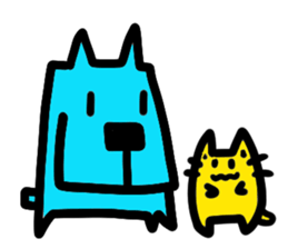 Square Dog & Round Cat sticker #712711