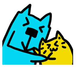 Square Dog & Round Cat sticker #712745