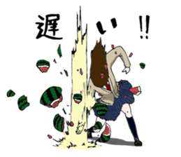 High school girl fighting sticker #713112