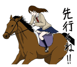 High school girl fighting sticker #713114