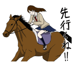 High school girl fighting sticker #713114