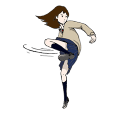 High school girl fighting sticker #713118