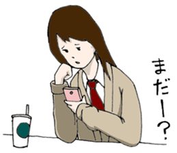 High school girl fighting sticker #713119