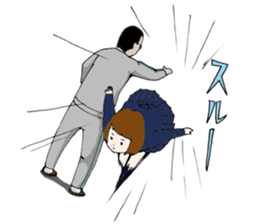 High school girl fighting sticker #713122
