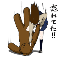 High school girl fighting sticker #713125