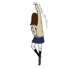 High school girl fighting sticker #713133