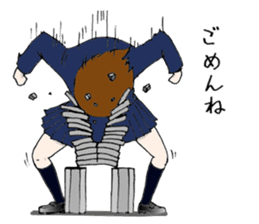 High school girl fighting sticker #713135