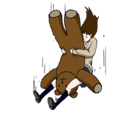 High school girl fighting sticker #713136