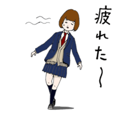 High school girl fighting sticker #713139
